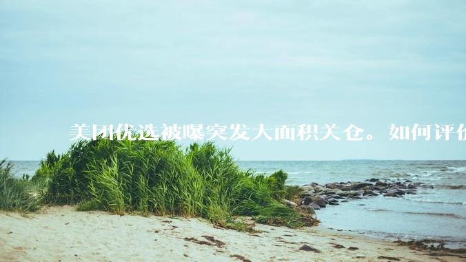 美团优选被曝突发大面积关仓。如何评价？