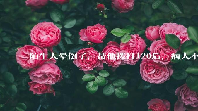 陌生人晕倒了，帮他拨打120后，病人不支付120出车费，这个费用谁来承担？
